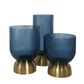 Carson Glass Vase Large Blue