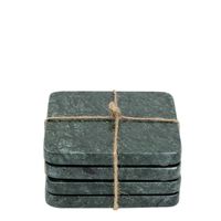 Graze Marble Coaster Square Green