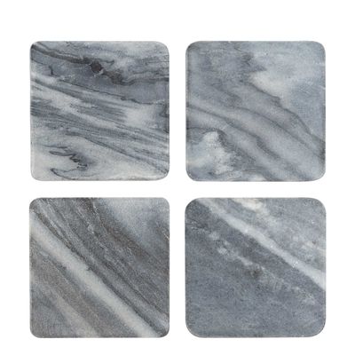 Graze Marble Coaster Square Grey