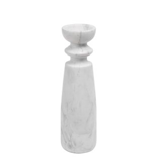 Santiago Marble Candle Stick Large White