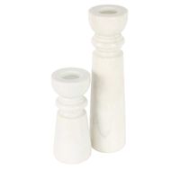 Santiago Marble Candle Stick Extra Large White