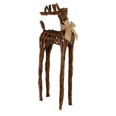 Wooder Reindeer Large Rattan