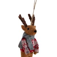 Tres Amigos Felt Reindeer Decorations - Set of 3