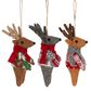Tres Amigos Felt Reindeer Decorations - Set of 3