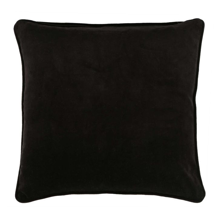 Chelsea Velvet Cushion  Black 50x50