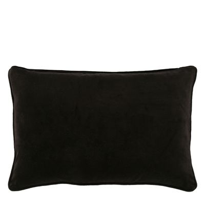 Chelsea Velvet Cushion  Black 60x40