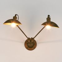 Remington Wall Light with Metal Shade Brass