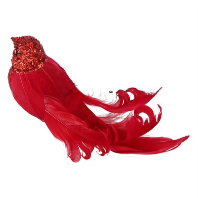 Sassy Clip on Bird Red