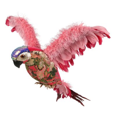 Alber Brocade Parrot Pink