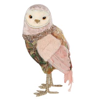 Leila Tapestry Owl Large Pink