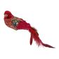 Leila Tapestry Clip on Bird Small Red