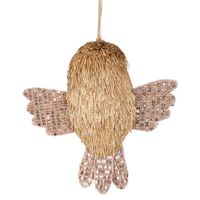 Solange Glimmer Hessian Hanging Owl