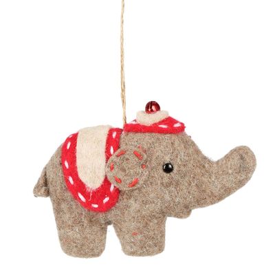 Aboo Felt Hanging Elephant Grey