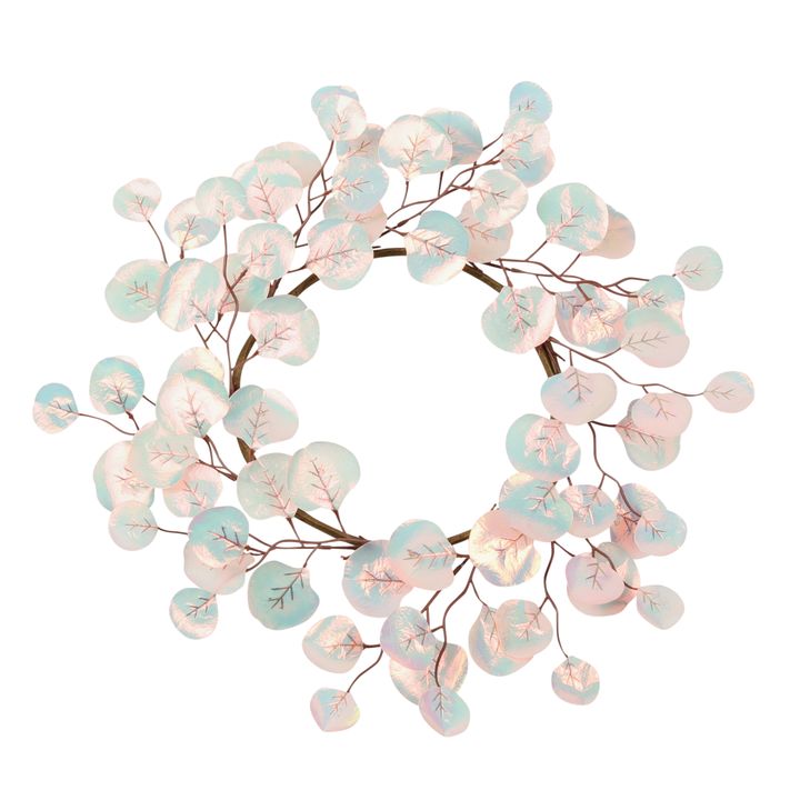 Voltan Metallic Eucalyptus Wreath Pink