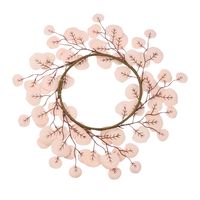 Voltan Metallic Eucalyptus Wreath Pink