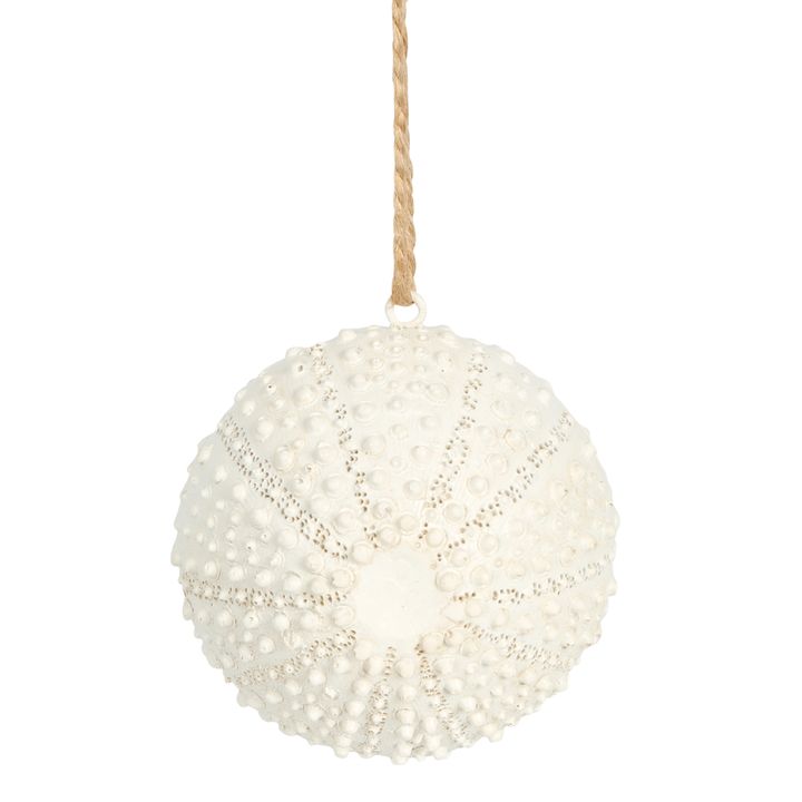 Reef Sea Urchin Hanging Tree Decoration White