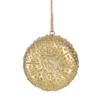 Reef Sea Urchin Hanging Tree Decoration Gold