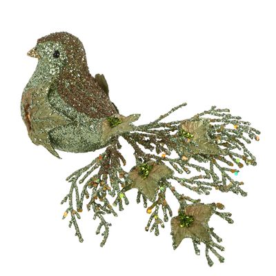 Ivy Clip on Bird Green