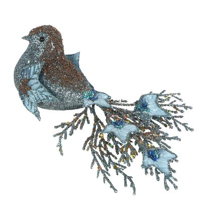 Ivy Clip on Bird Blue