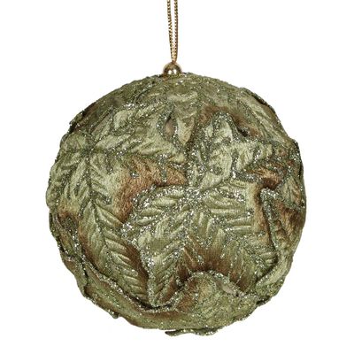 Ivy Velvet Bauble Green