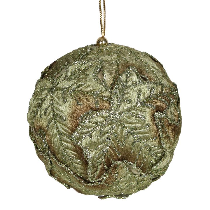 Ivy Velvet Bauble Green