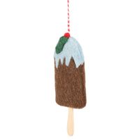 Mervelle Felt Ice Cream Hanging Tree Ornament Blue