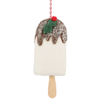 Mervelle Felt Ice Cream Hanging Tree Ornament Brown