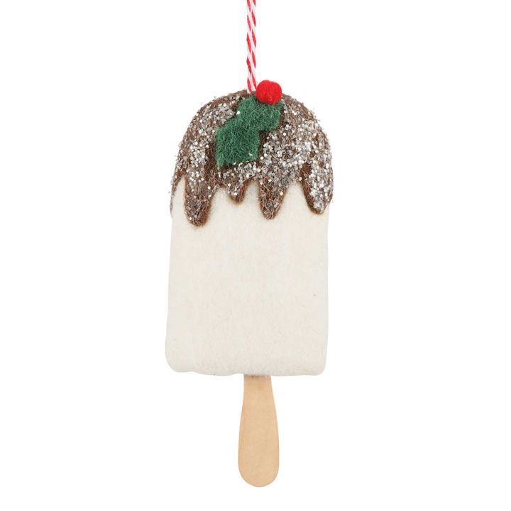 Mervelle Felt Ice Cream Hanging Tree Ornament Brown