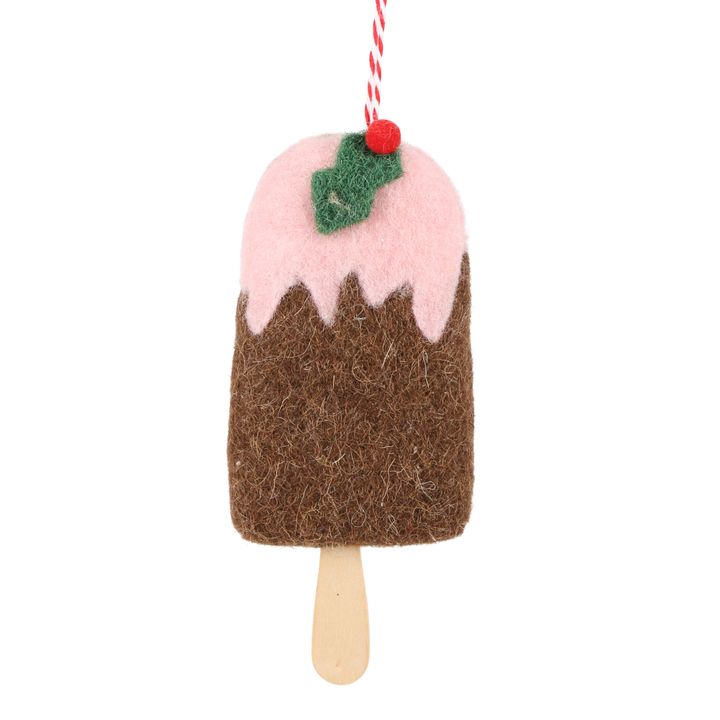 Mervelle Felt Ice Cream Hanging Tree Ornament Pink