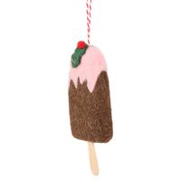 Mervelle Felt Ice Cream Hanging Tree Ornament Pink