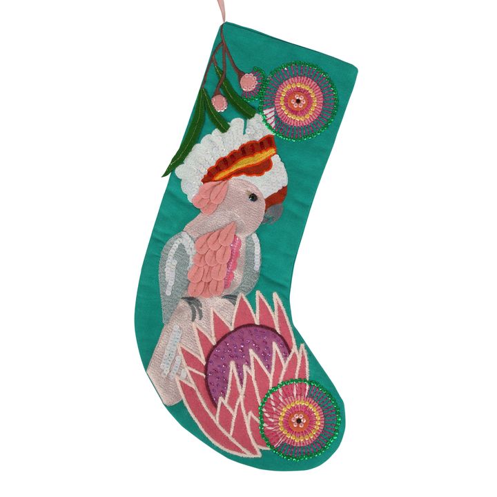 Galah Embroidered Stocking