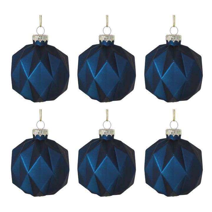 Midnight Boxed Set of 6 Baubles
