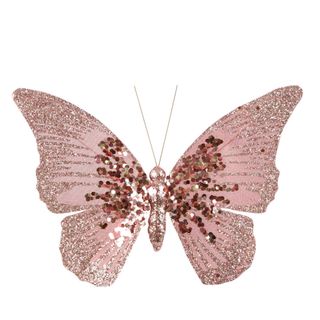 Amora Clip on Butterfly Pink
