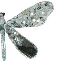 Shayle Glitter Clip on Dragonfly Blue