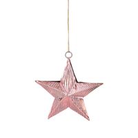 Chrissie Set of 5 Hanging Ornaments Pink