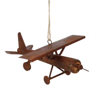 Grenfel Plane Hanging Ornament Rust
