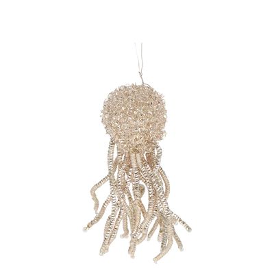 Fuzzy Tassel Hanging Tree Decoration Silver