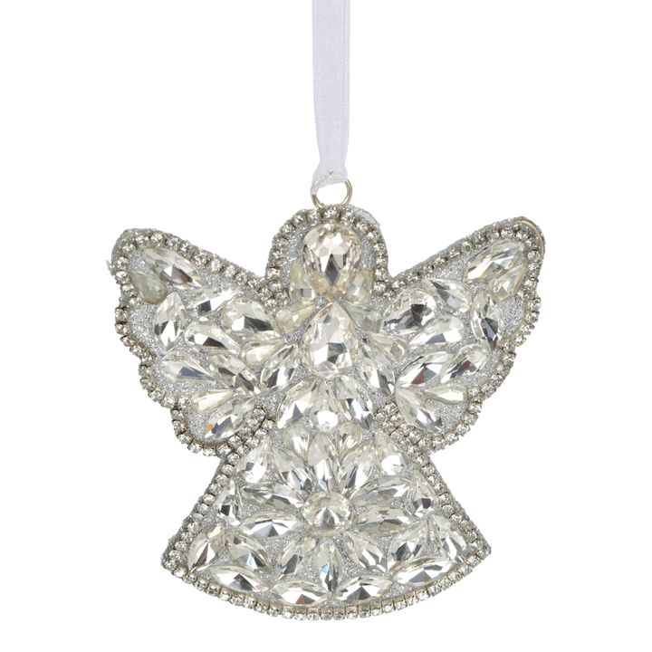 Bedazzle Angel Tree Decoration Silver