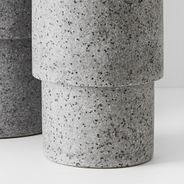 Pot Cenzo Optic (set/2) Grey 40/50cmh x 25/37cmd