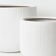 Pot Linear (set/2) White  32/40cmh x 38/46cmd