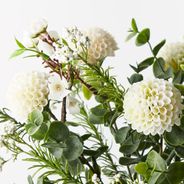 Dahlia Mix Bouquet White Green 34cml