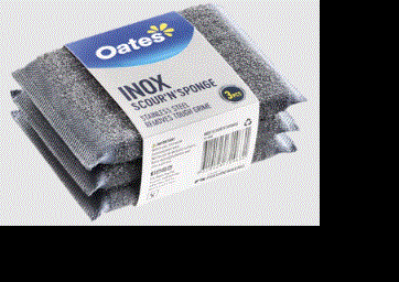 166315 INOX SCOUR N SPONGE 3PK