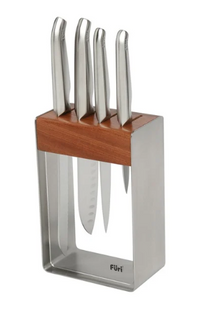 KNIFE BLOCK 5PC SET SS