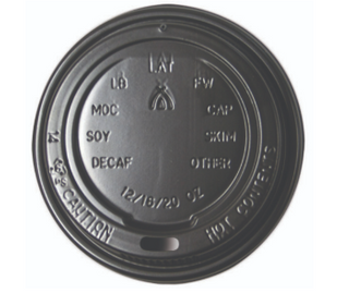 COFFEE CUP LID BLK X 50 SLEEVE