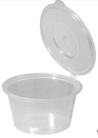 CONTAINER RND HINGED LID 100ML