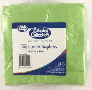 LUNCH NAPKIN LIME x 100