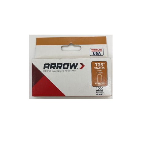 T25 Staples 7/16 11mm 1000pk Arrow