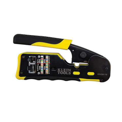 Pass Thru RJ45 Racheting Compact Crimp Tool