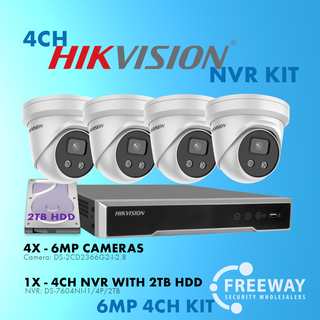 HIKVISION 4 Channel NVR with 4 x DS-2CD2366 2.8mm