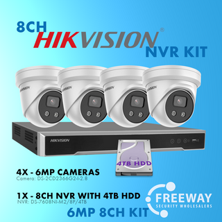 HIKVISION 6MP 8 Channel NVR with 4 x DS-2CD2366